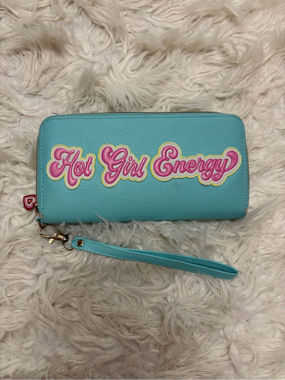 Claire's Teal 'Hot Girl Energy' Wristlet Wallet